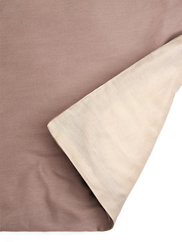 Пододеяльник 145x210см DE'NASTIA 2сторонний молочный/светло-коричневый 100%хб сатин C010818 000000000001204344