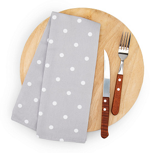 Полотенце кухонное 35х60см LUCKY Горох серый хлопок 100% 000000000001218586