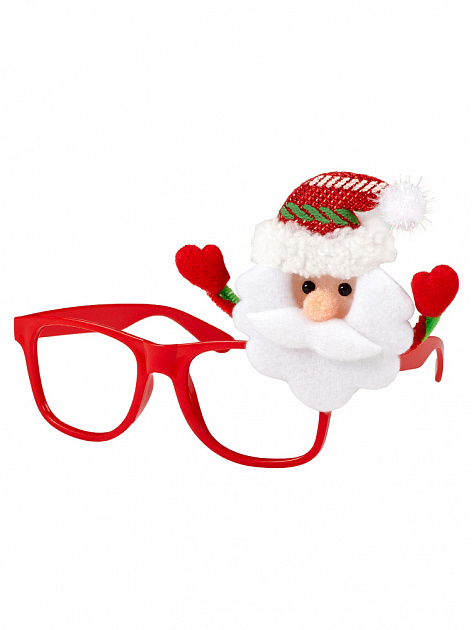 Новогодние очки Дед Мороз из полипропилена с декором из нетканого материала (полиэфирные волокна) / 18x12x3,5см арт.78590 000000000001179790