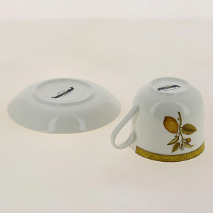 Чайная пара Стейчкол костяной фарфор 480мл, Дыхание Прованса Лимон,КРС-752 000000000001193672