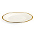 Тарелка обеденная 25см LUCKY белая с золотой каймой стеклокерамика 000000000001218950