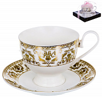 Чайная пара (чашка 230мл) BALSFORD Passion подарочная упаковка с бантом фарфор 000000000001193949
