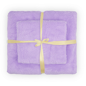 Набор полотенец 35х75см+140х70см фиолетовый микрофибра полиэстер 000000000001218071