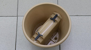 Кашпо на перила D30см H24см 6,5л Бежевый пластик 000000000001194506