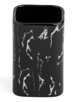 Стакан для зубных щёток DE'NASTIA мрамор чёрный керамика 000000000001213499