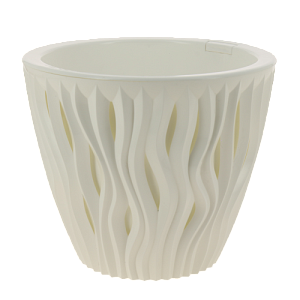 Кашпо со вставкой Вдохновение 2,25л цвет Белый/Белый артикул КШ-5738 пластик 000000000001194617