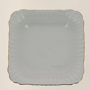 Квадратный салатник Золотая отводка Porcelaine Czech Gold Hands, 21 см 000000000001136250