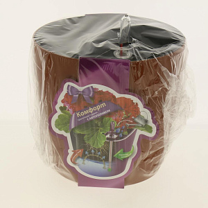 Горшок с автополивом 3,5л ТЕХОСНАСТКА Комфорт глина пластик 000000000001182969