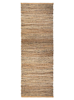 Коврик универсальный 60Х230см LUCKY ШАШКА бежево-голубой джут/акрил 000000000001225679