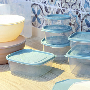 Контейнер 5л PHIBO Арт-Декор светло-голубой пластик 000000000001219330