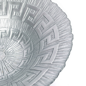 Фруктовница 30см GLASSCOM овальная серебро стекло 000000000001211808