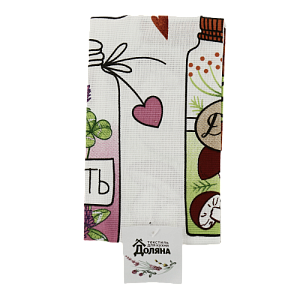 Полотенце 34х60см 160гр/м Доляна любовь теплота нежность кухонное рогожка 4122667 000000000001203828