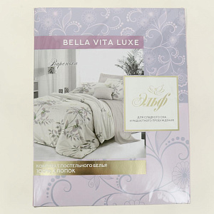 Комплект постельного белья евростандарт ЭЛЬФ Белла Вита Люкс Варенька простыня 220х240см пододеяльник 200х220см наволочки2шт-70х70см бязь хлопок 100% 000000000001206603