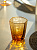 Стакан 250мл LUCKY оранжевый с золотой каймой стекло 000000000001210475