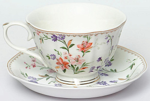 Набор чайный 12шт 6чашек 250мл/6блюдец фарфор Сола подарочная упаковка Золото Balsford 174-42004 000000000001197935