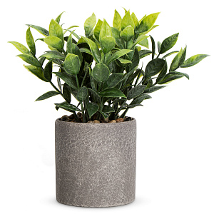 Цветок искусственный растение Лиственное 23см в горшке 000000000001218490