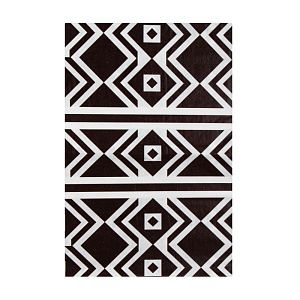 Клеенка столовая 180х130см ромб черно-белый PEVA/фланель 000000000001223764