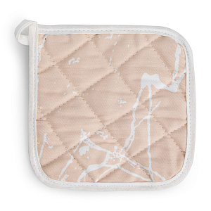 Набор кухонный (рукавица 18х26см + прихватка 17х17см) LUCKY Мрамор бежевый хлопок 100% 000000000001218599