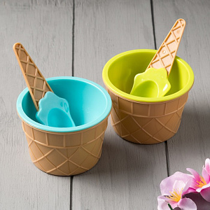 Подарочный набор LoveLife "Summer" (плед 150х130см голубой + формочки для мороженного) 4785070 000000000001200184