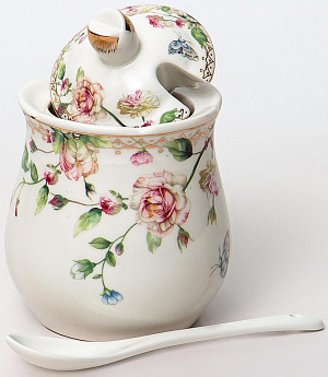 Баночка для мёда 320мл Balsford СТЕФАНИЯ с ложкой подарочная упаковка фарфор 176-42014 000000000001203915