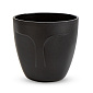Кашпо 20х17см 4л Абстракция черный пластик