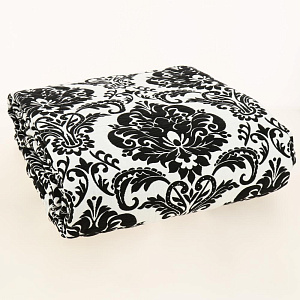 Покрывало 200x240см DE'NASTIA Византия 3слоя черное жаккард 55%хлопок 45%полиэстер 000000000001206840