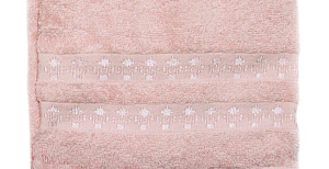 Полотенцедля лица DE'NASTIA 50х90см ДЕРЕВО ЖИЗНИ пудровый 100%Хлопок пл.451гр/м2 D000127 000000000001177481