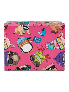 Коробка подарочная 19х15х9см РУТАУПАК КАПИБАРА прямоугольник розовый 000000000001226849