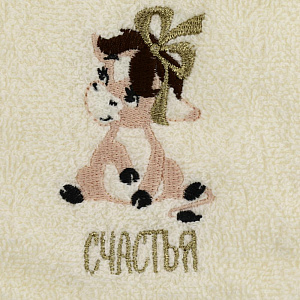 Набор полотенец "Телята" 30х60см-2шт, 100% хлопок 340г/м2, МИКС 5003912 000000000001202339