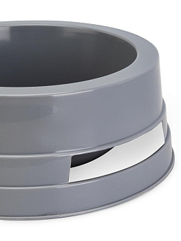 Миска для животных 0,74Л LUCKY PET серый пластик 000000000001223400