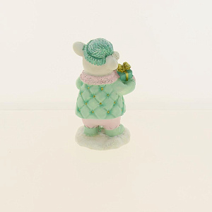 Новогодняя фигурка Стёганная Мышка из полирезины / 8,5x4,5x4см арт.80323 000000000001191428