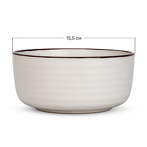 Набор столовой посуды 16 предметов белый с окантовкой керамика 000000000001221707