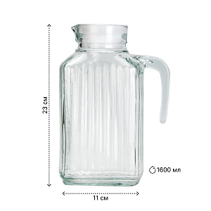 Кувшин 1,6л GARBO GLASS бесцветный стекло 000000000001222001