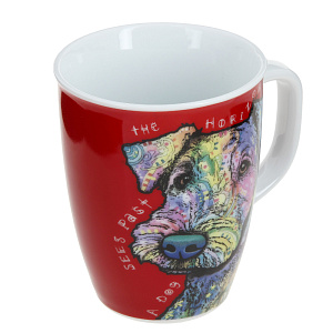 Кружка Пес на красном Коралл, 340мл 000000000001166705