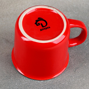 Кружка 340мл ДОЛЯНА Эмаль красный керамика 000000000001211127