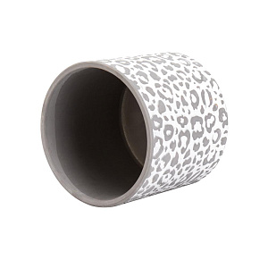 Кашпо 13,5х12,5см 1,2л Леопард серый керамика 000000000001225889