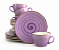 Набор столовой посуды 16 предметов TULU PORSELEN Reactive lavander фарфор