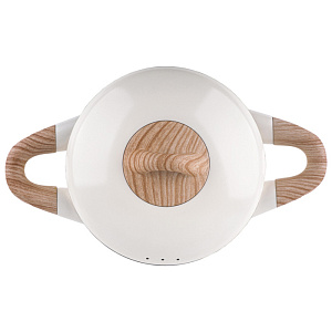 Кастрюля с крышкой 3л ESPRADO Bola антипригарная индукция белый алюминий 000000000001222748