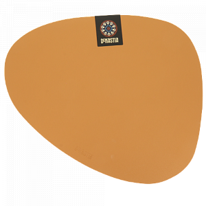 Салфетка сервировочная 45х36см DE'NASTIA двусторонняя серая/оранжевая искусственная кожа камень 100%пвх 000000000001207462