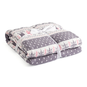 Плед 150x200см LUCKY Лапландия белый/фиолетовый/розовый полиэстер Плед 150x200см LUCKY Лапландия белый/фиолетовый/розовый полиэстер 000000000001214458