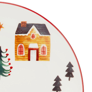 Тарелка десертная 19,2см DE'NASTIA Щелкунчик белый фарфор 000000000001226179