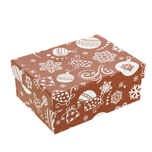 Коробка подарочная 17x13x7см РУТАУПАК Елочные игрушки прямоугольная 000000000001208357