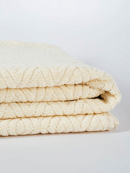 Полотенце махровое 100х150см СОФТИ Ромб молочный хлопок 100% 000000000001214705