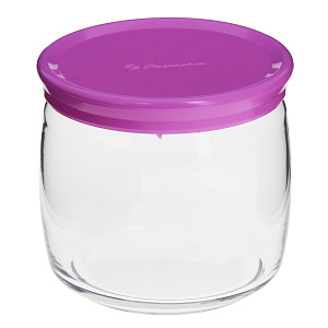 CESNI Банка для сыпучих продуктов 500мл PASABAHCE Pink стекло/пластик 000000000001154321