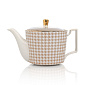 Чайник заварочный 1,1л DE'NASTIA Гусиная лапка белый/бежевый фарфор