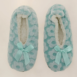 Туфли домашние (тапки) цветочек бирюзовый р.35-37 100%пэ J000075(35-37) 000000000001192950