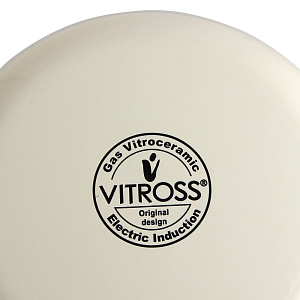 Кастрюля 2л VITROSS Rosa сферическая форма слоновая кость эмалированная сталь 000000000001101621