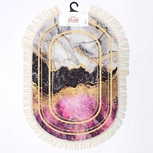 Набор ковриков 2шт (60х100см, 50х60см) ALAS EV TEKSTIL овальные полиэстер 000000000001212095