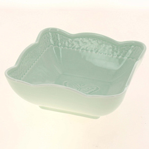 Салатник 700мл/16см ф.квадратКружево светло-зеленоеSHD-012G 000000000001180991