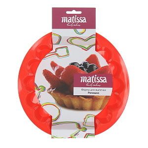 Форма для выпечки Ромашка Matissa, красный, 23х4 см, силикон 000000000001134736